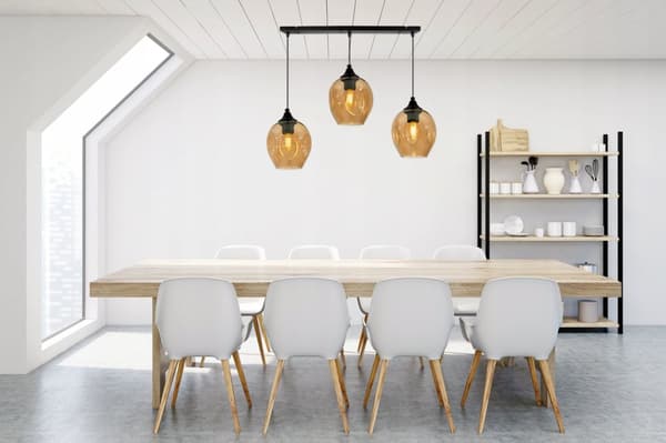 MODERNE LOFT-HÆNGELAMPE GLAS LYSEKRANT