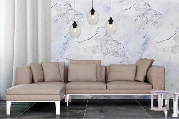 MODERNE LOFT-HÆNGELAMPE GLAS LYSEKRANT