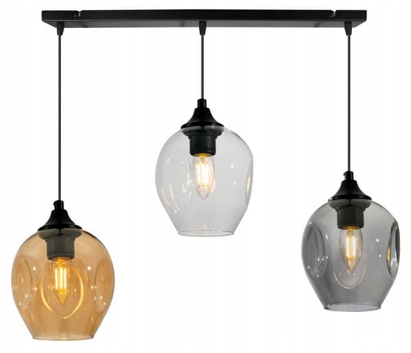 MODERNE LOFT-HÆNGELAMPE GLAS LYSEKRANT