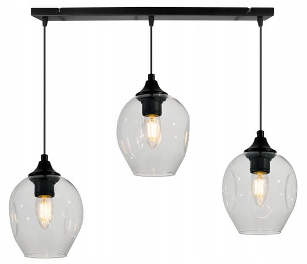 MODERNE LOFT-HÆNGELAMPE GLAS LYSEKRANT
