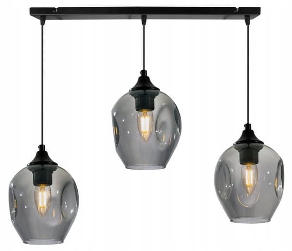 MODERNE LOFT-HÆNGELAMPE GLAS LYSEKRANT