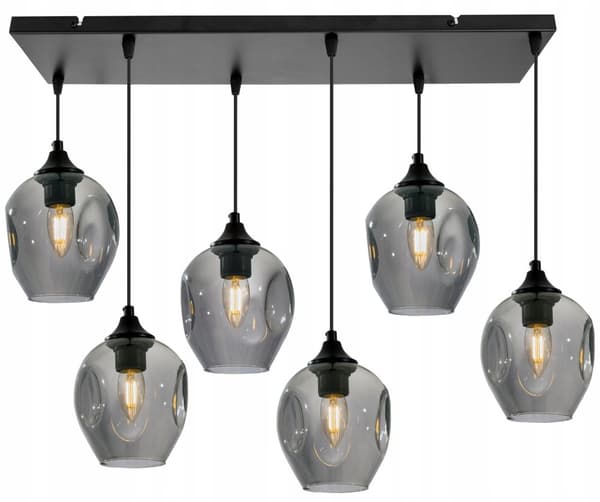 MODERNE LOFT-HÆNGELAMPE GLAS LYSEKRANT