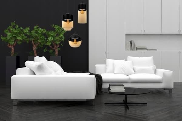 HÄNGANDE TAKLAMPA, GLAS PLAFON, LED-SKÄRM