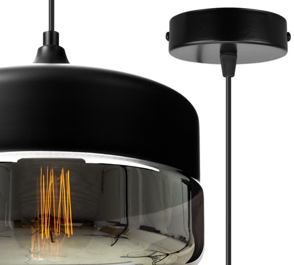 LOFTSLAMPE, GLAS PLAFON, LED SKÆRM