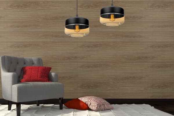 LOFTSLAMPE, GLAS PLAFON, LED SKÆRM