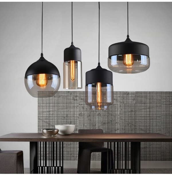 LOFTSLAMPE, GLAS PLAFON, LED SKÆRM