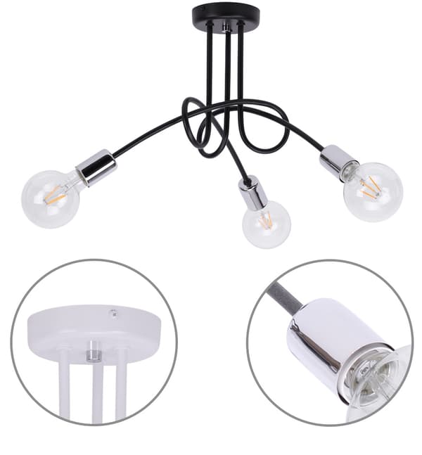 LOFT HÆNGELAMPE EDISON INDUSTRIAL krom LED
