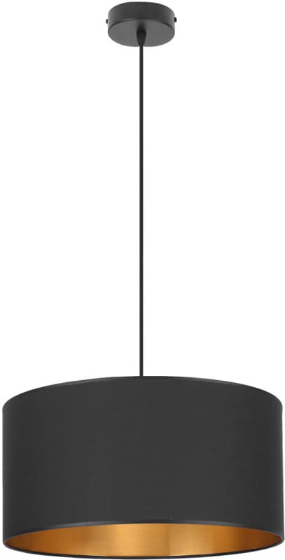 Hängande taklampa, lampskärm, svart, LED, 40 cm
