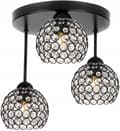 Miniatyrbillede 1 af 8: LOFT HÆNGELAMPE LYSELYSE LOFTSLAMPE KRYSTAL