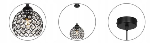 LOFT HÆNGELAMPE LYSELYSE LOFTSLAMPE KRYSTAL