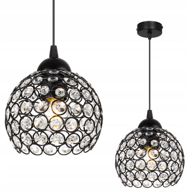 LOFT HÆNGELAMPE LYSELYSE LOFTSLAMPE KRYSTAL