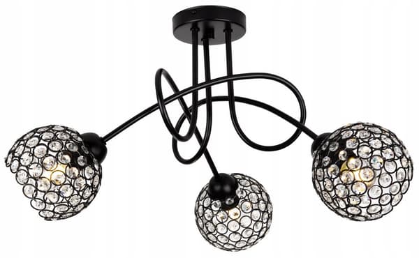LOFTSLAMPE HÆNGENDE KRYSTAL LYSELYSE LED
