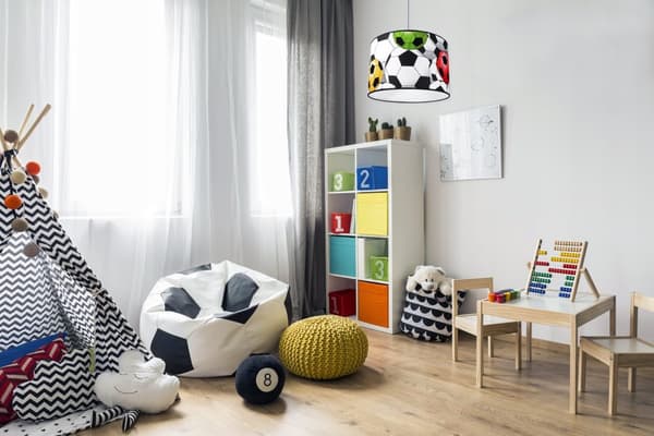 HÄNGANDE TAKLAMPA BARN LAMPSKÄRM LED KULAR