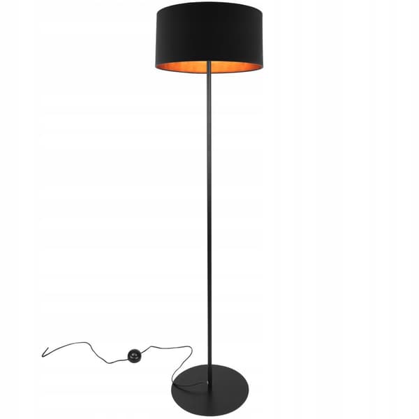 GULVLAMPE, GULD LAMPESKÆRM, moderne