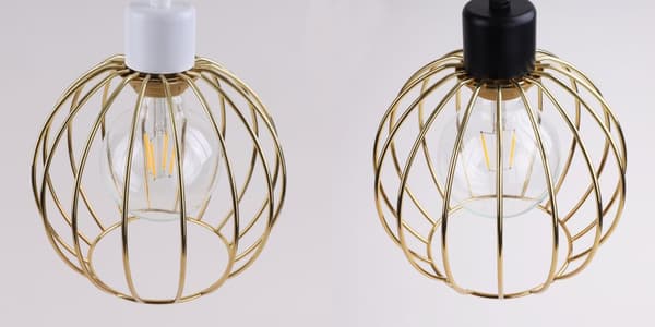 HÆNGE LOFTSLAMPE LYSKELYSE SKÆRM GULD LOFT
