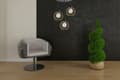 Miniatyrbillede 7 af 9: HÆNGE LOFTSLAMPE LYSKELYSE SKÆRM GULD LOFT