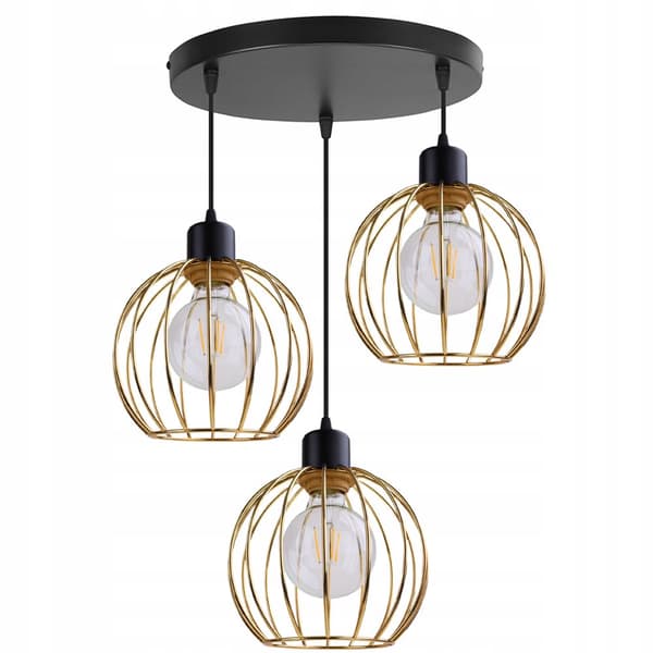 HÆNGE LOFTSLAMPE LYSKELYSE SKÆRM GULD LOFT