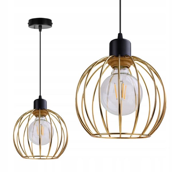 HÆNGE LOFTSLAMPE LYSKELYSE GULDTRÅDSLOFT