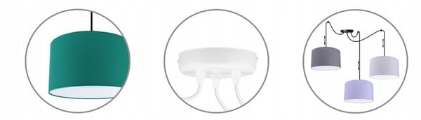 TAK HÄNGLAMPA SPIDER LAMPSKÄRM LED-FÄRGER