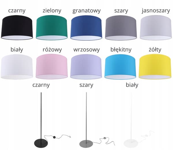 Golvlampa med lampskärm Färgglad Modern LED