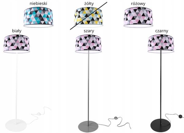 Børnegulvlampe, mønstre, LED lampeskærm