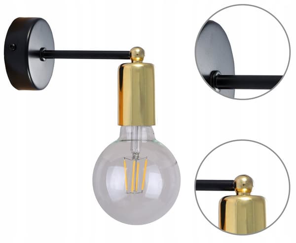 Moderne Loft Væglampe Guld LED Tilbehør