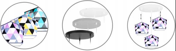 HÄNGA TAKSLAMPA LJUSKLUSTA LAMPSKÄRM MODERN