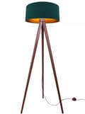 Miniatyrbillede 1 af 10: Gulvlampe stående TRIPOD guld træ