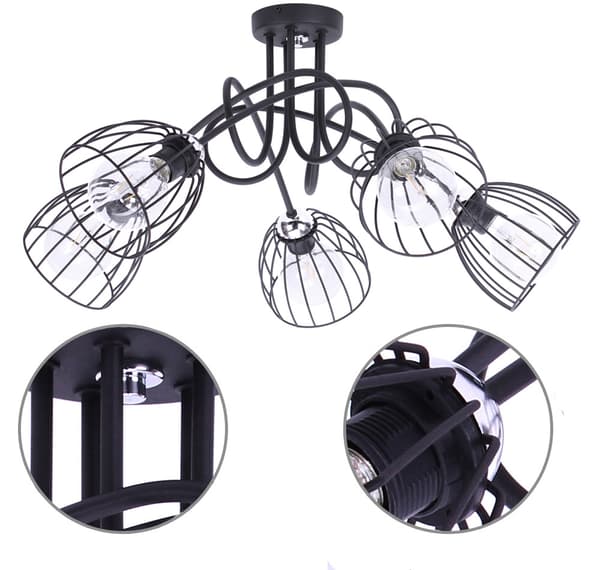 Modern taklampa Hängande krom Loft E27