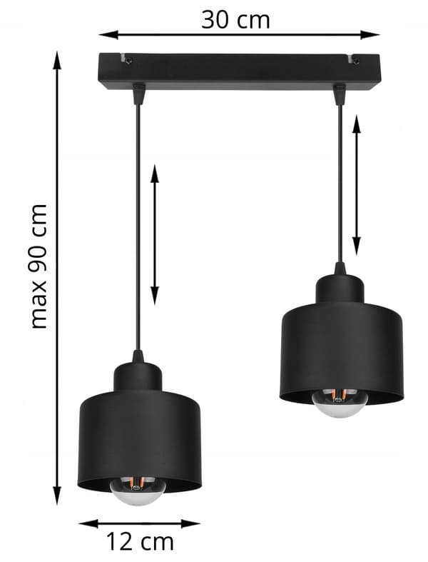 HÆNGE LOFTSLAMPE LYSKELYSE METAL LED