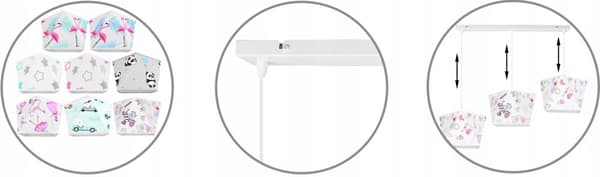 HÆNGE LOFTSLAMPE Børnelysekrone LAMPESKÆRM