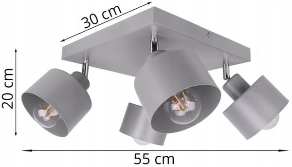 HÆNGELAMPE LOFT LYSKELYSE METAL PLAFON