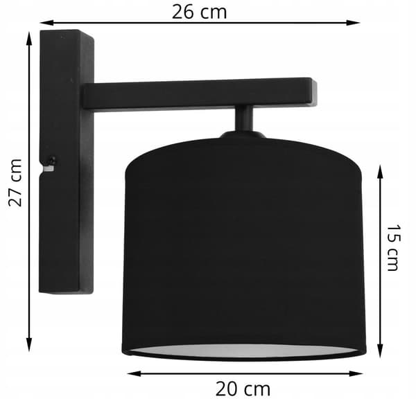 VÄGGLAMPA LAMPSKÄRM MODERN METALL