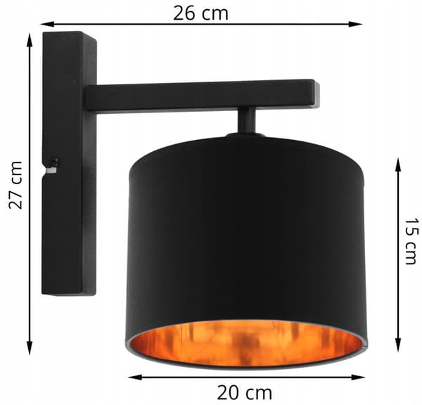 VÄGGLAMPA TAKLAMPA GULD LAMPSKÄRM LED