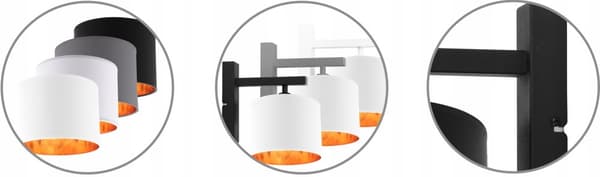 VÄGGLAMPA TAKLAMPA GULD LAMPSKÄRM LED