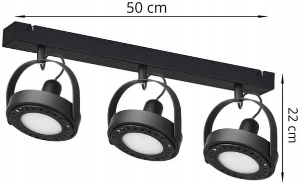 LED LOFT SPOTLIGHT LAMPE FITTING GU10 3X 9W LED