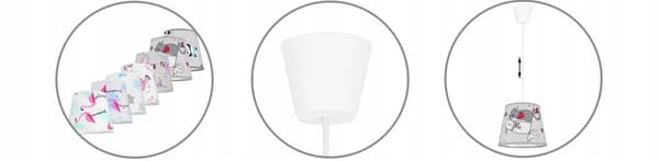 HÆNGE LOFTSLAMPE Børnelysekrone LAMPESKÆRM