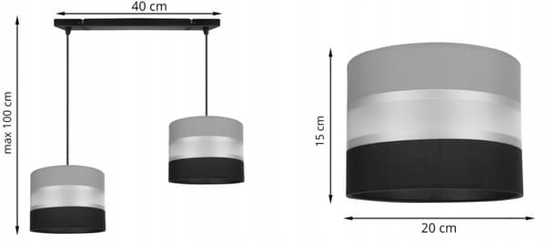 HÄNGA TAKSLAMPA LJUSKLUSTA LAMPSKÄRM MODERN
