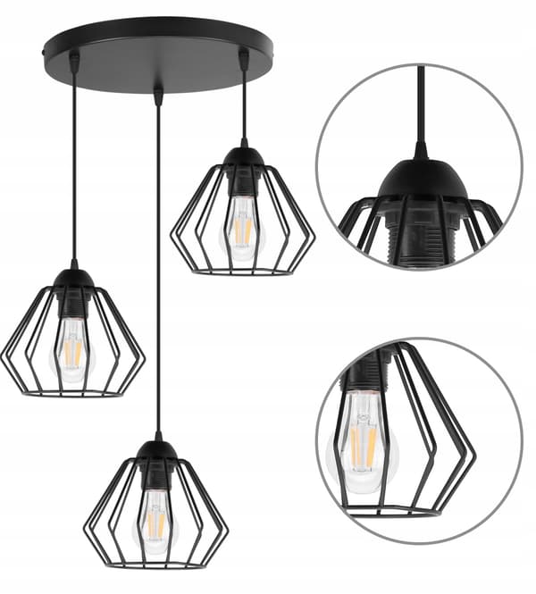 TAK HÄNGLAMPA LJUSKRAN DIAMOND LED LOFT