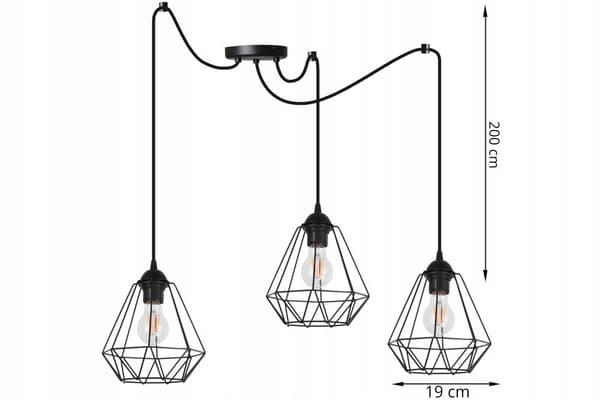 HÄNGANDE taklampa ljuskrona SPIDER loft E27 LED