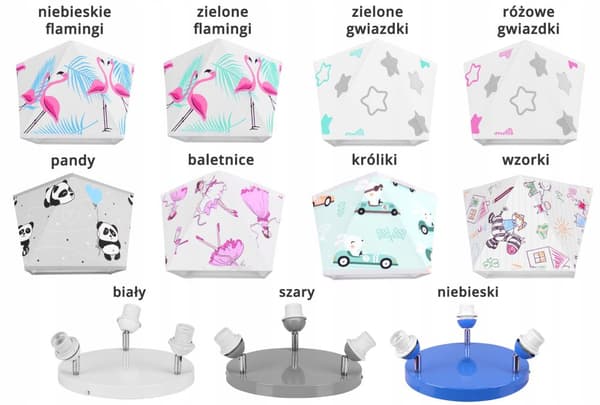 LOFTSLAMPE LYSELYSE PLAFON til børn LED mønster