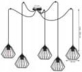 Miniatyrbillede 4 af 10: HÆNGENDE loftslampe lysekrone SPIDER loft E27 LED