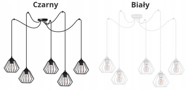HÆNGENDE loftslampe lysekrone SPIDER loft E27 LED