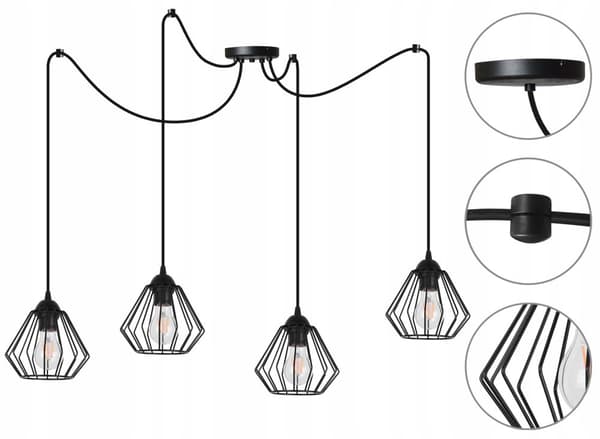 HÆNGENDE loftslampe lysekrone SPIDER loft E27 LED