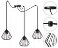 Miniatyrbild 3 av 10: HÄNGANDE taklampa ljuskrona SPIDER loft E27 LED