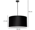 Miniatyrbild 9 av 10: Hängande lampskärm Modern Material 40 cm LED