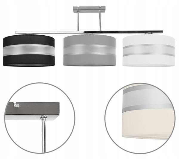 HÄNGA TAKSLAMPA LJUSKLUSTA LAMPSKÄRM MODERN