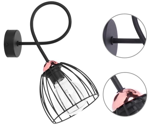 LOFT EDISON vägglampa i tråd