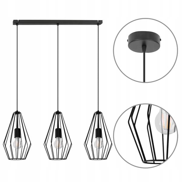 Diamond LOFT sort wire lofthængende lampe