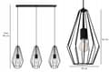 Miniatyrbillede 10 af 10: Diamond LOFT sort wire lofthængende lampe
